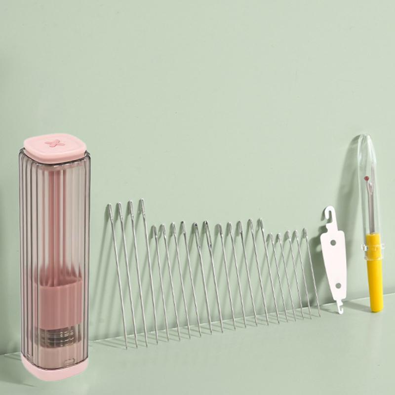 

Magnetic Pressing Needle Box Plastic Multi-Functional Sewing Storage Tube Portable Sewing Tool Home Sewing Set Space-Saving