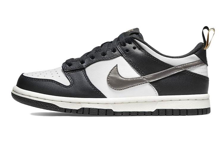 Nike Dunk Low Black White Metallic GS DH9764-001 36