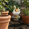 Waterproof Backyard Sculpture Decorative Acrylic Duck Ground Stake for Outdoor Garden Decor, Weather Resistant 2D Flat Parent Animal Silhouette
