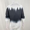 Gradient Print Zipper Long Sleeve Women's Winter Hoodie