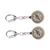 2PCS Vintage Portable Zinc Alloy Compact Pocket Compass Keychain for Outdoor Navigation Tools