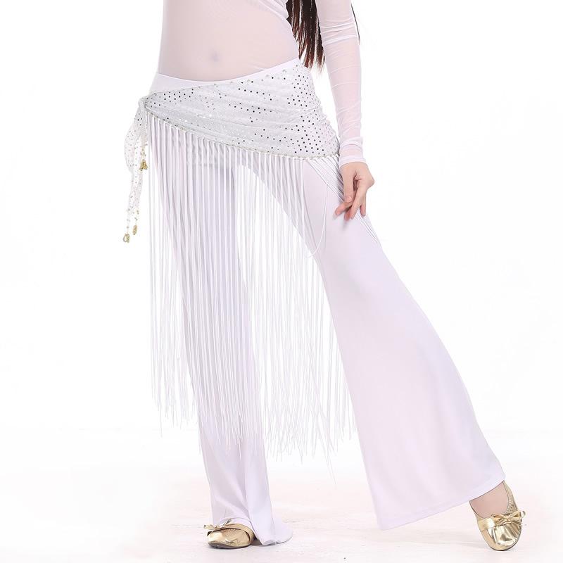 Highlight Tassel Waist Chain New Practice Dress Set Hip Scarf Tassel Indian Dance Costume Performance Dress Set Three Piece Set