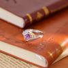 S925 Sterling Silver Natural Stone Ring Women's Fashion Niche Design Sense Rectangular Stone Position 4 * 6mm Fashion Retro Jewelry Gift
