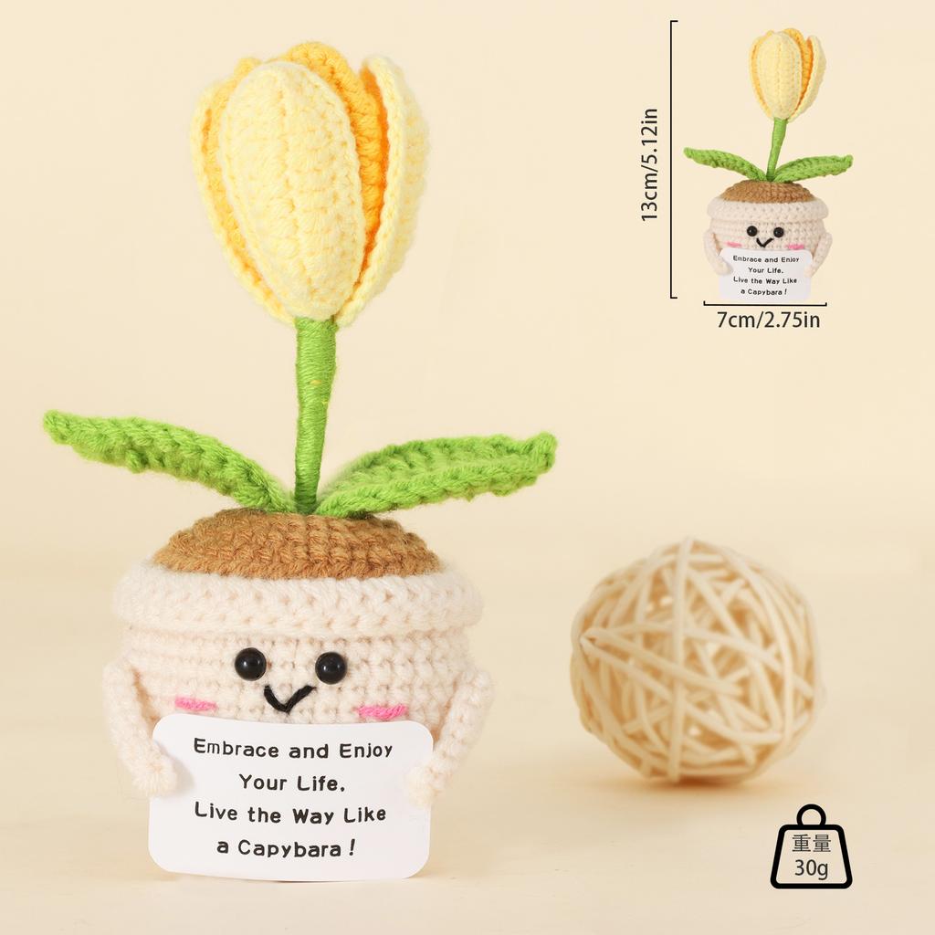 Crocheted Wool Doll Potted Plants, Creative Potted Plants, Cute Ornaments, Home Decoration, Handicrafts, Gifts