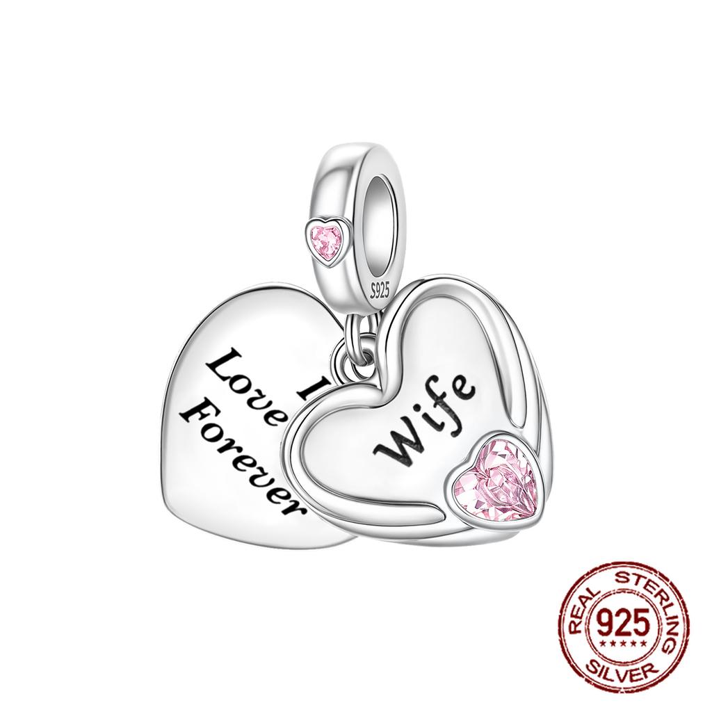 Double Sided Heart Sisters Charm Copper Tree Of Life Family Dangle Pendant Fit Bracelet Necklace Diy Jewelry