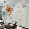 Retro Wallpaper Light Luxury 3d Jewelry Rose Flower Mural Living Room Bedroom Background Wall Murals Home Decor