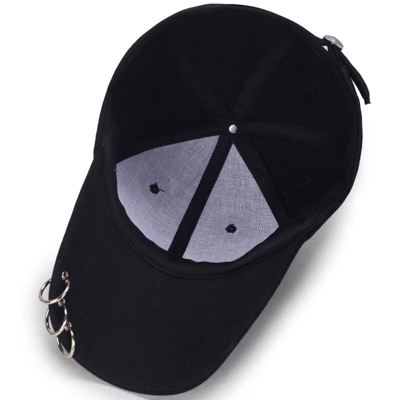 ZHENYUEQI Unisex Trendy Plain Baseball Cap with Rings