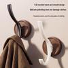 Retro Walnut Wood Grain No-Punch Suction Cup Hook: Strong, Traceless, and Load-Bearing for Coats and Hats - Ideal for Kitchen and Bathroom.