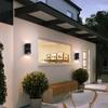 Outdoor Wall Light Plastic Housings Dual Head Exterior Wall Lamp with Up and Down Sconces 3000k Warm Light