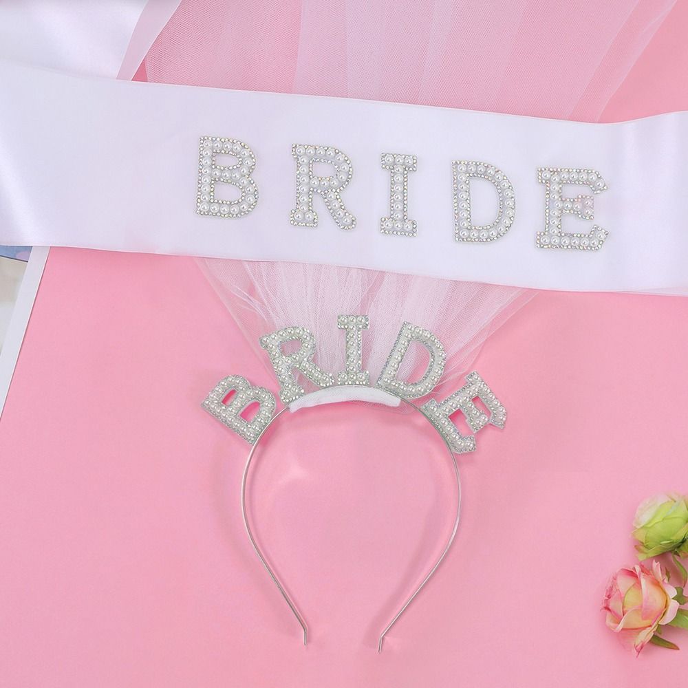 Pearl Decoration BRIDE Headband Essential Wedding Headband New Party Headband  Bridal Party