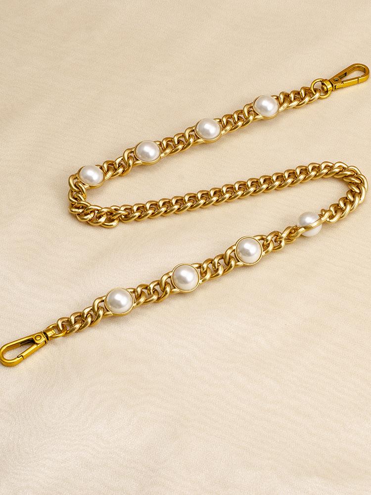 Taschenriemen Perlenkette Metall Gold Schulterkette DIY Taschenkette Mode Ersatzriemen Für Taschen Zubehör 25 50 60 110 120CM