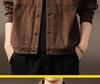 Men's High-End Corduroy Lapel Jacket - Autumn Casual AmeKaji Workwear Outerwear