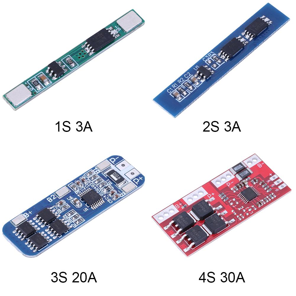 1S 2S 3S 4S 18650 Charger Protection Board Module 3A 20A 30A Overcharge Protection Short Circuit Protection for Drill Motor