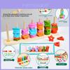 Wooden Montessori Geometric Shape Stacking Blocks Educational Toy For Toddler Learning