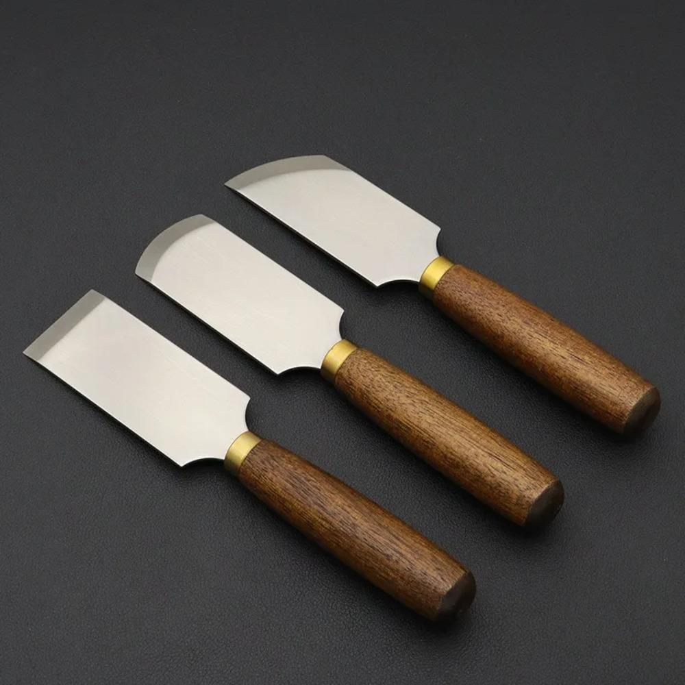 Flat Mouth Oblique Mouth Round Mouth Sandalwood Leather Leather Cutting DIY Cutting Trimming Leather Carving Thinning Knife