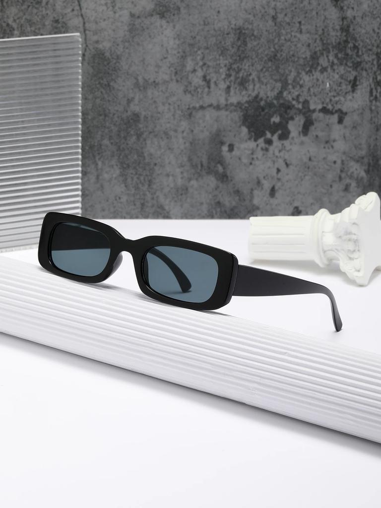 New Fashion Square Sunglasses Men Rectangle Sun Glasses Male Retro Black Lens Driving Fishing Uv400