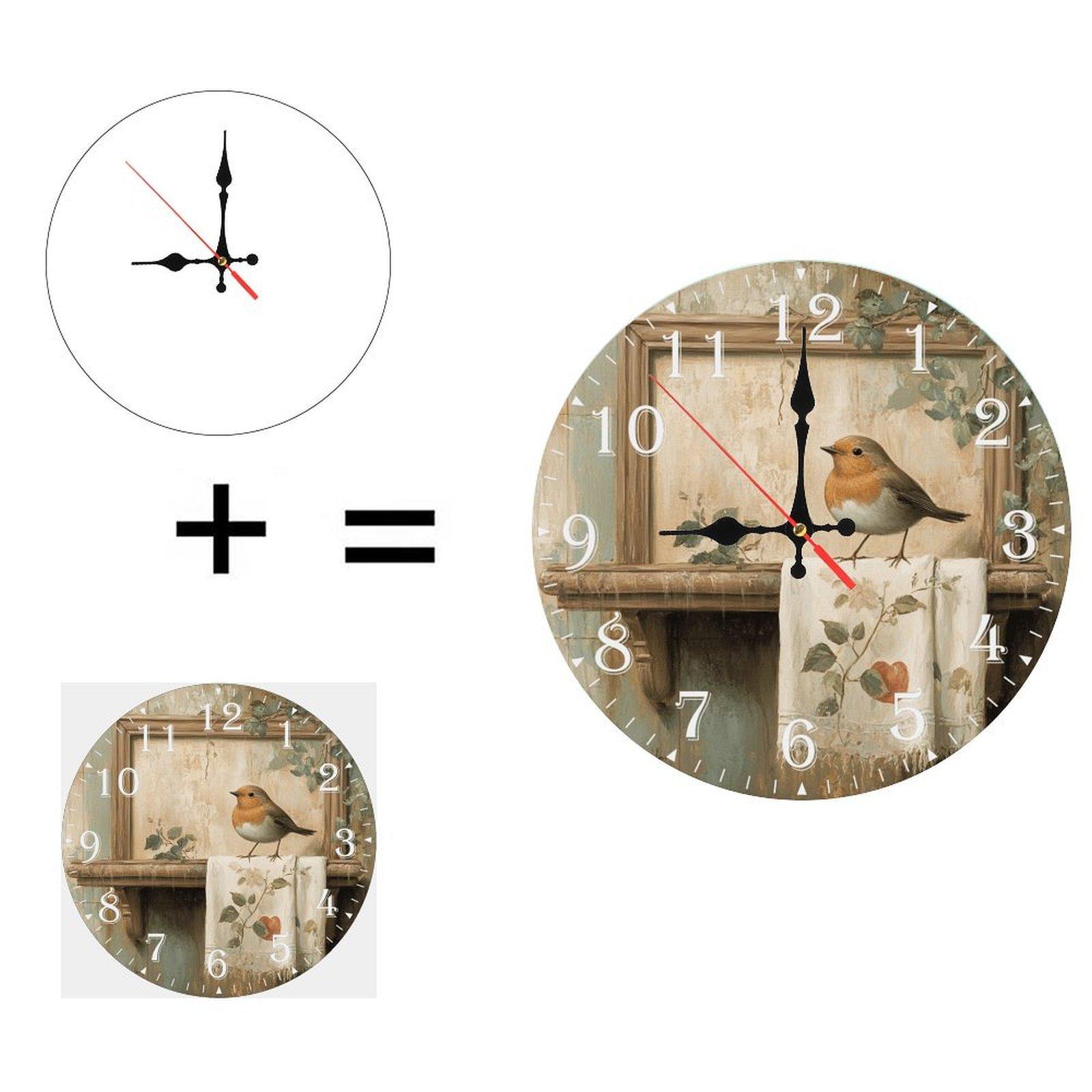 Elegant 25x25cm Wood Wall Clock with High-Quality Craftsmanship (White,10 inch(25.40cm))