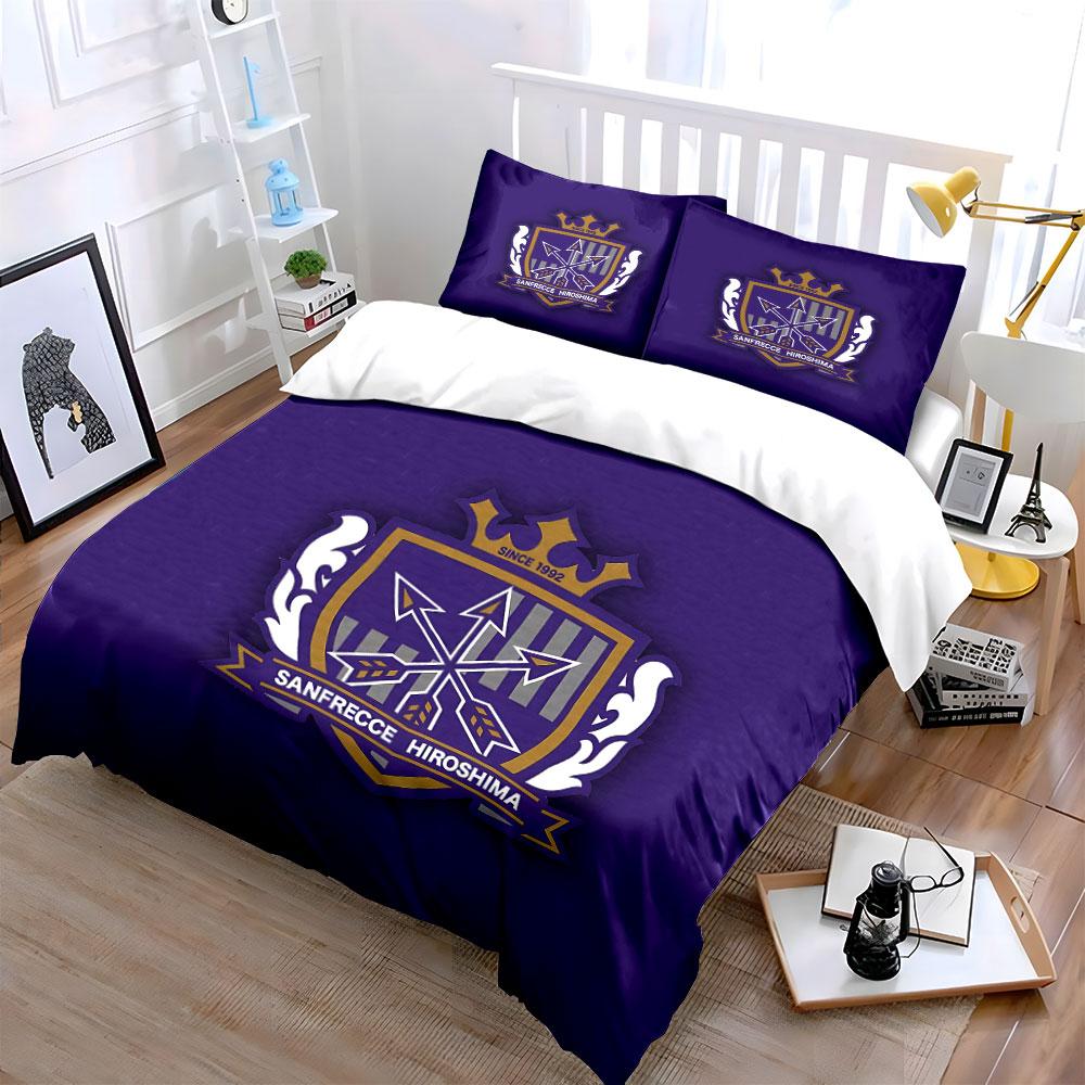 Crest Logo with Arrows Design Bedding Duvet Cover Set Duvet Cover Pillowcases (1*Duvet Cover 2*Pillowcases, without duvet insert)