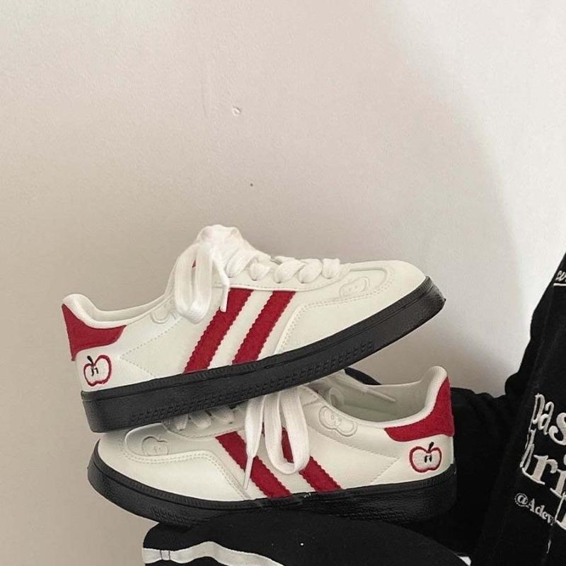 Green Apple Board Shoes Student Women's New Versatile Shoes Platform White Shoes Tide