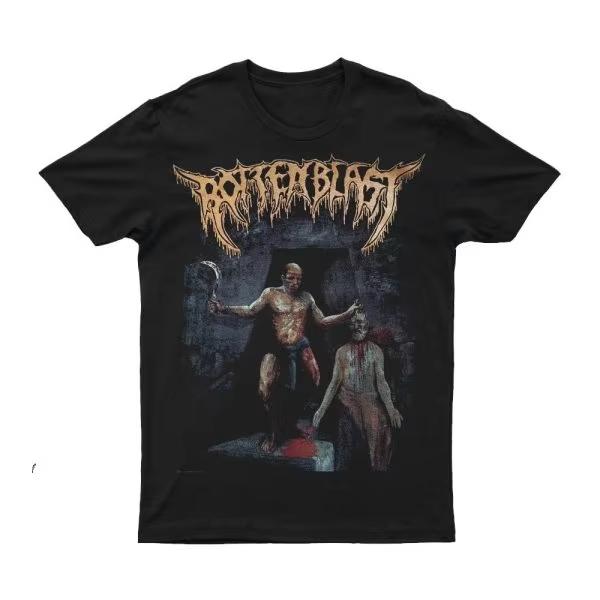 2025 New ROTTENBLST - A BLADE SLASHES Printed Unisex Street Fashion Trend Short Sleeved Pure Cotton Autumn and winter innerwear