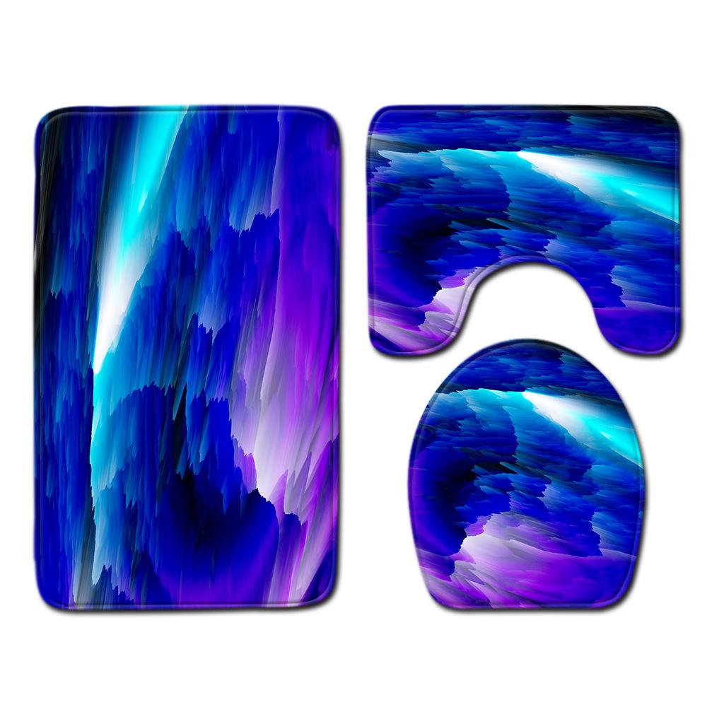 Creative Door Mat Bathroom Toilet Three-Piece Floor Mat Bedroom Living Room Sand Carpet