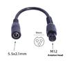 Portable 5.5x2.1mm Female to 8.0x1.6mm/5.5x2.5mm Male/C13/M16/12/XLR Adapter Cable for LED Light Solar Application