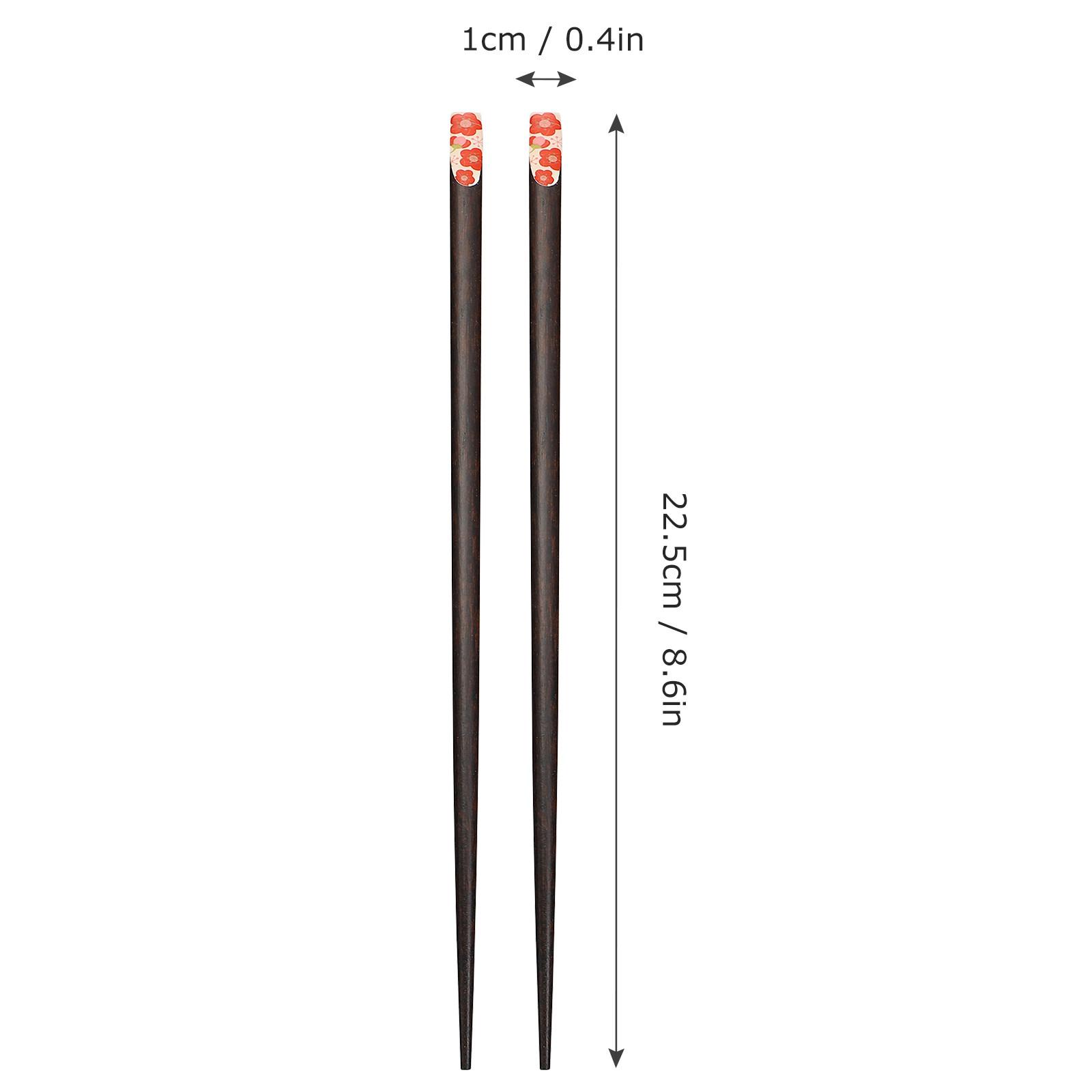 

1 Set Wooden Chopsticks Tableware Set with Chopstick Rest Smooth Portable Case for Travel Home Camping Dinner Service