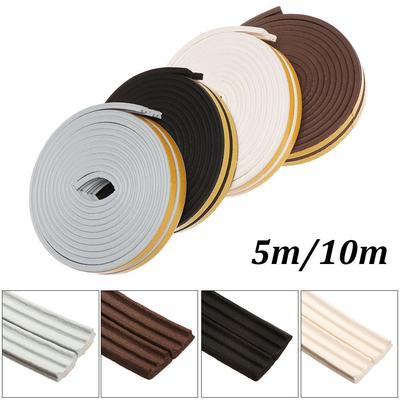 5/10M Self Adhesive Anti Collision Rubber Window Door Draught Excluder Seal Strip Foam