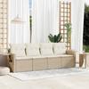 VidaXL Garden Lounge Set with Cushions 4 Pcs, Patio Sofas, Patio Furniture Set, Outdoor Furniture, Beige 3252215