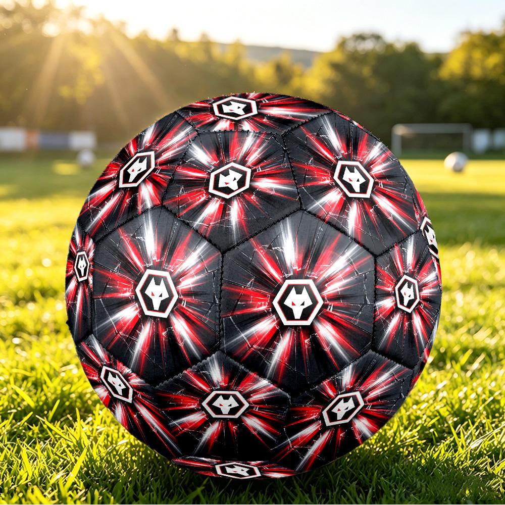 Wolverhampton Wanderers FootballPrinted Size 5 Soccer Bderers Football, Anti Slip Adult Match Football Souvenir for Football Fans