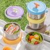 Microwaveable Thermal Lunch Box Double Layer Food Container Soup Box Fresh-keeping Box  Office