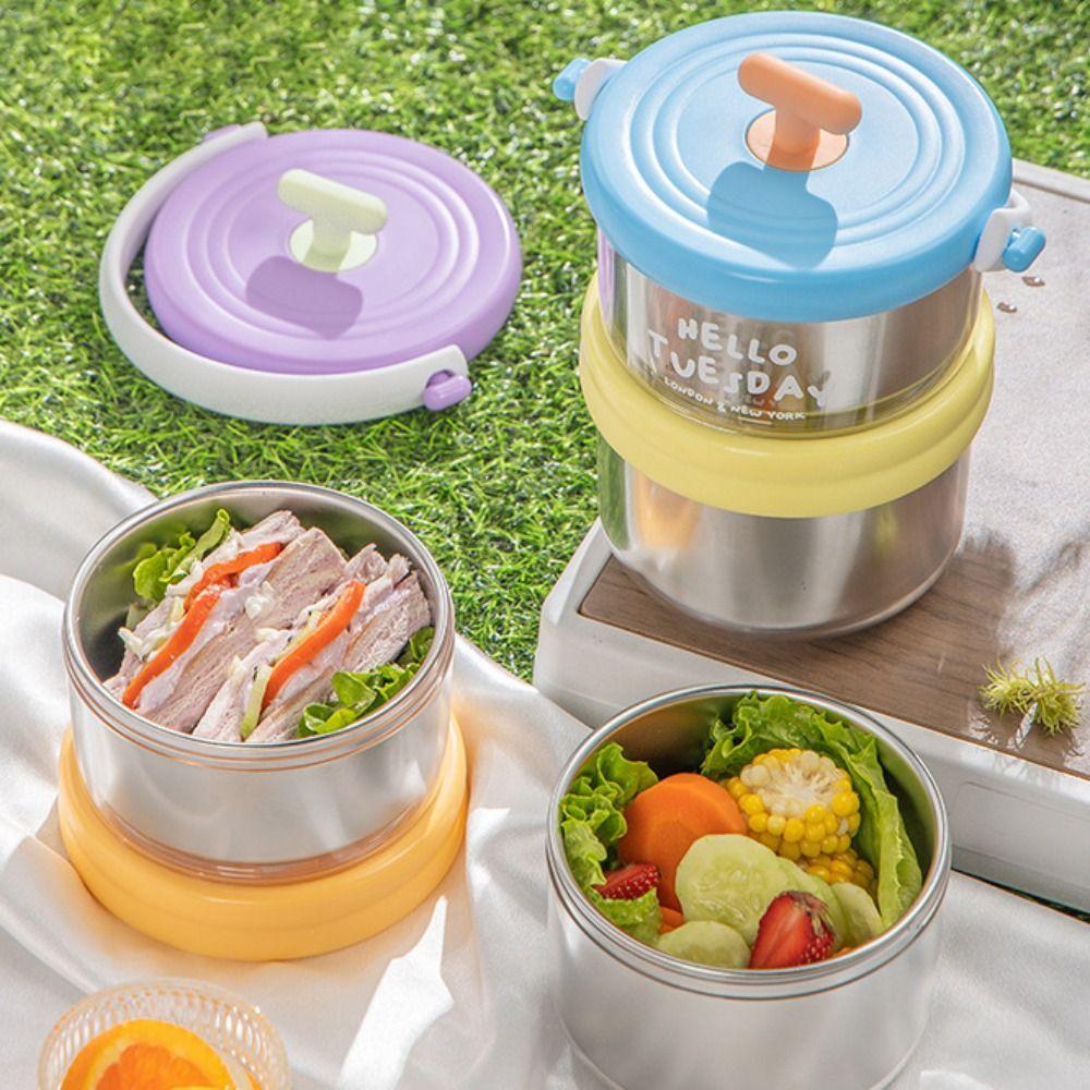 Microwaveable Thermal Lunch Box Double Layer Food Container Soup Box Fresh-keeping Box  Office