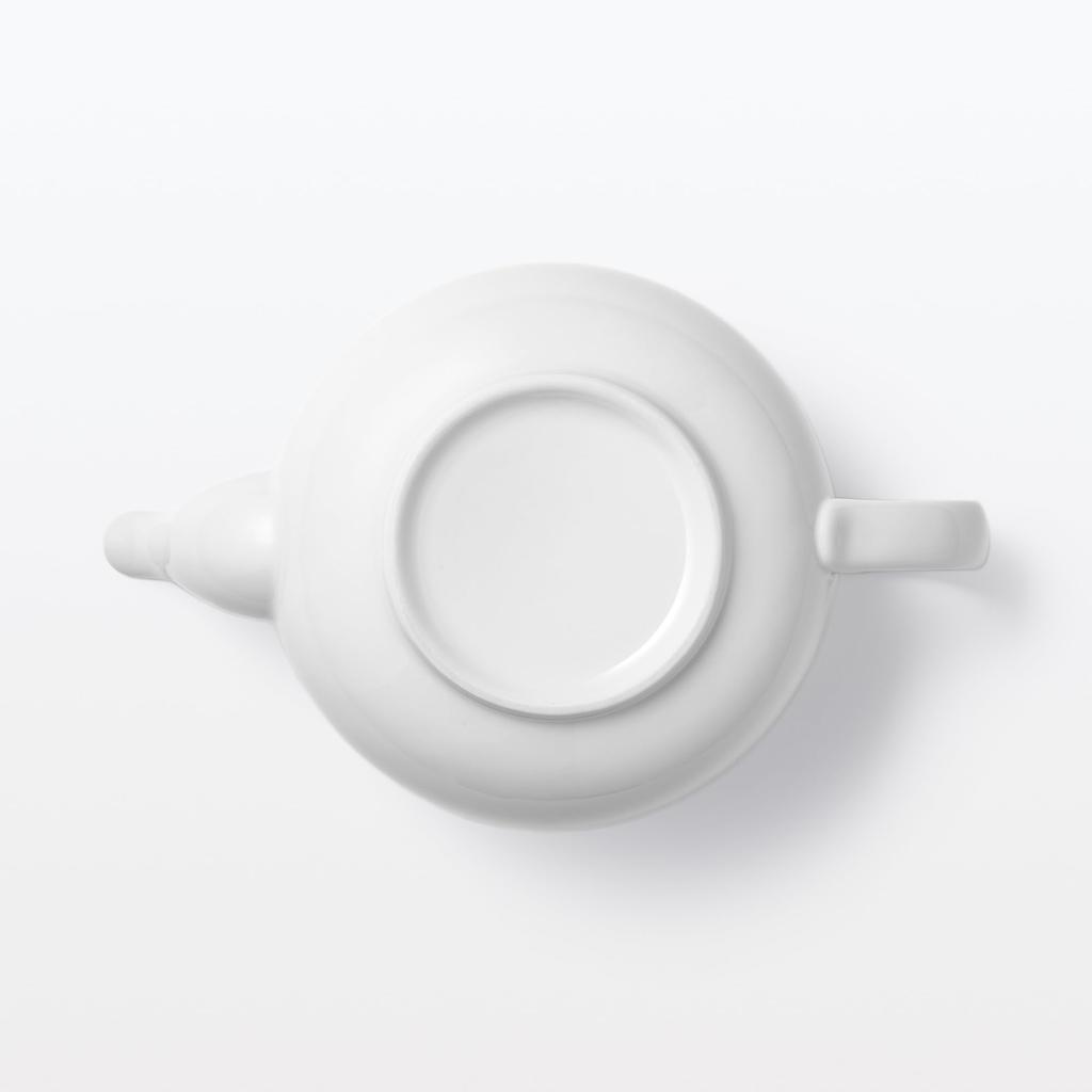 MUJI Everyday Teapot, White, 700mL, with Strainer, 83444211