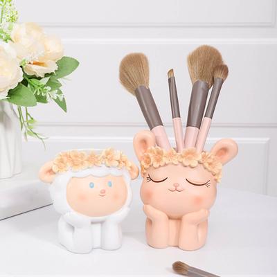 Roztomilá stolní váza, figurka, držák na pero s drenážním otvorem, květináč, bonsai pro domácí dekoraci, kancelář, ložnice, úložný prostor, ozdoba