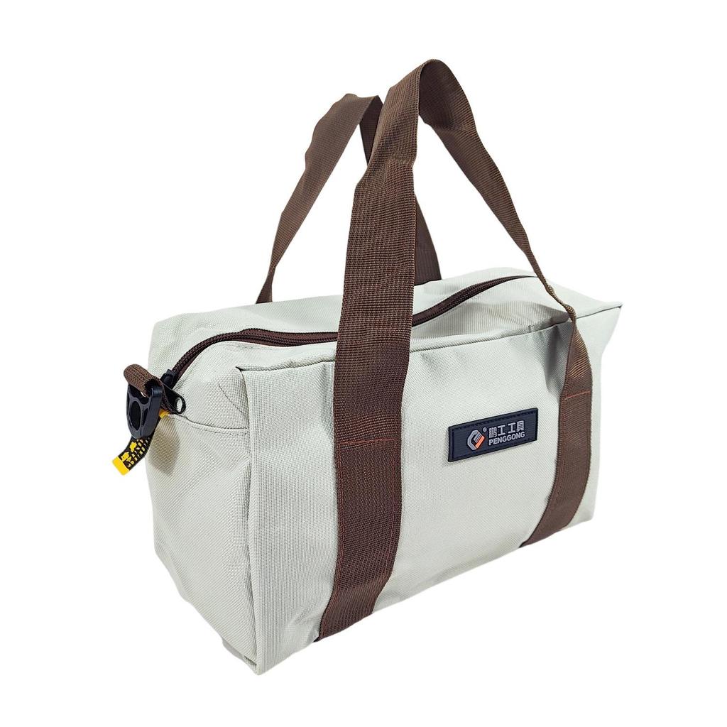 Large Capacity Wear-Resistant Canvas Tool Bag for Electricians, Hardware, and Repairs