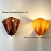 French Vintage Seashell Glass Wall Lamp for Living Room, Bedroom, or Hallway Ambiance.