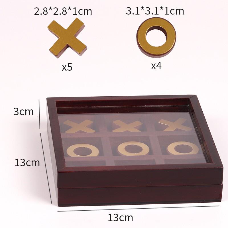 XO Tic Tac Toe Casual Puzzle Game - Wooden Tabletop Toy