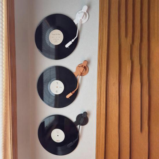 Vinyl Record Wall Mount 3D Printed Player Tonearm Shaped 12" Vinyl Holder No Drills Display Rack for Home Wall Decor