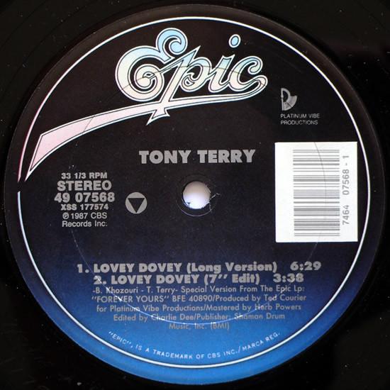 

12inch Record TONY TERRY Lovey Dovey 4907568 Epic 1987 US SoulFunk Used