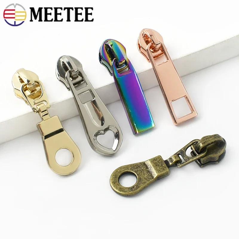 5-30Pcs Meetee 5# Nylon Zipper Sliders for Bags Garment Decor Zippers Puller Tents Home Textiles Zip Repair Sewing Accessories