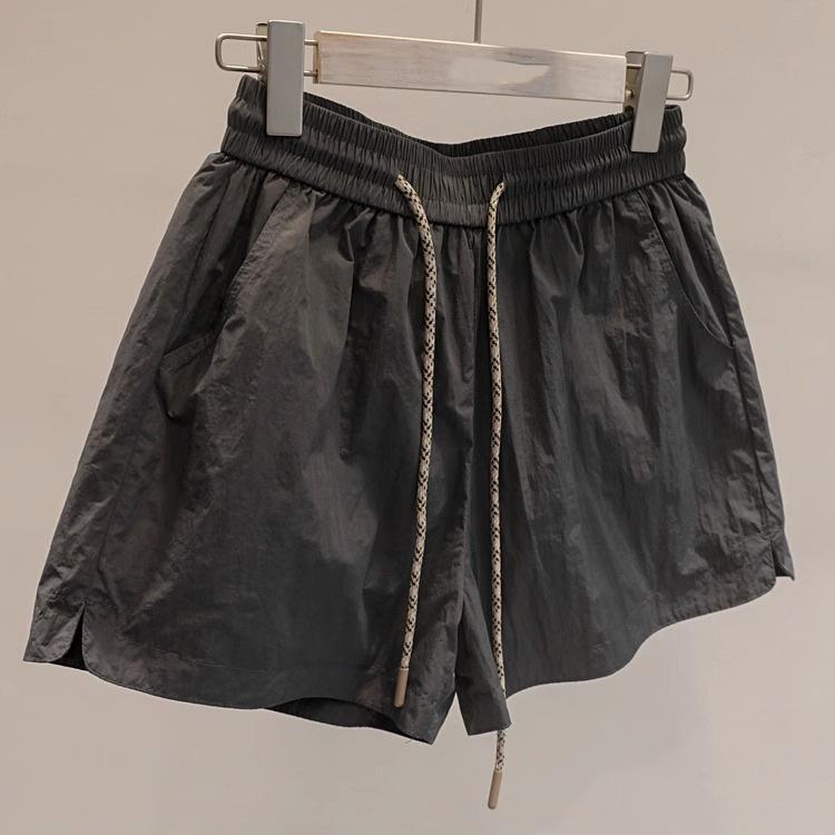 Women S Korean Style High Waist Loose Wide Leg Casual Shorts Summer Plus Size Solid Color S