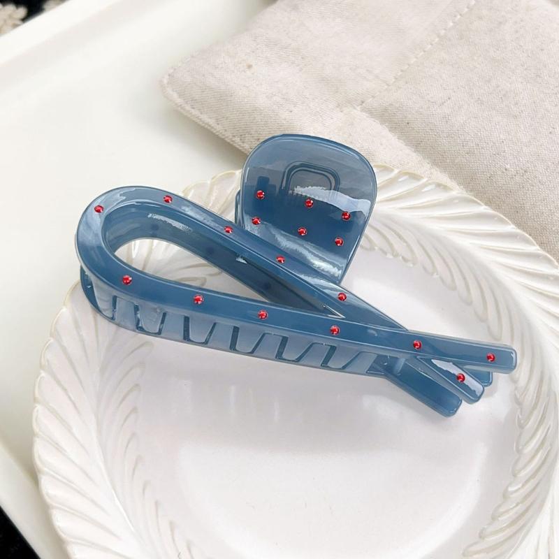Dusty Blue Hair Jaw Clips Strong Hold Durable Plastic Cute Hair Clips for Women Girls Daily Styling Short Trips