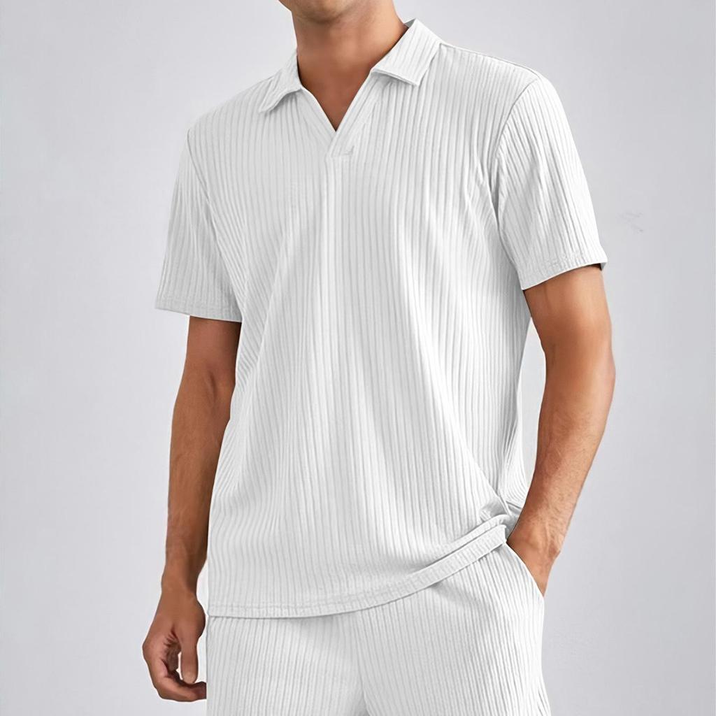 Summer Fashion Casual Polo Short-sleeved Shirt and Shorts Two-piece Men's Sports Suit