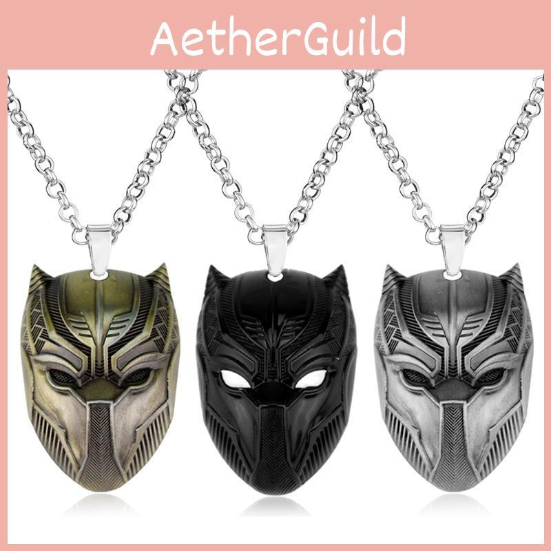 Pendant Black Panther Necklace And Keychain With Alloy For Gift Movie
