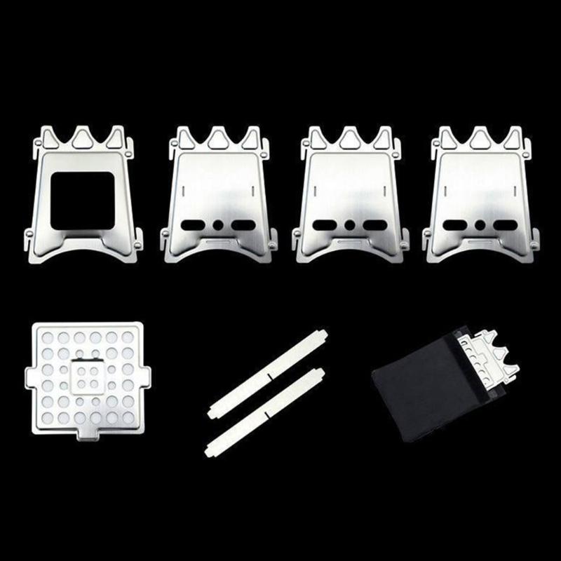Metal Wood Burning Stove Folding Pocket Stove Wood Furnaces Burners Outdoor Metal Backpacking Stove Easy to Carry