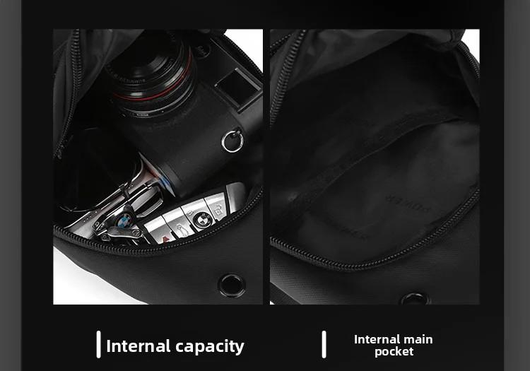 Men High Quality Large Capacity Nylon Chest Bag Outdoor Hiking Travel Crossbody Bag Waterproof Shoulder Sling Backpack