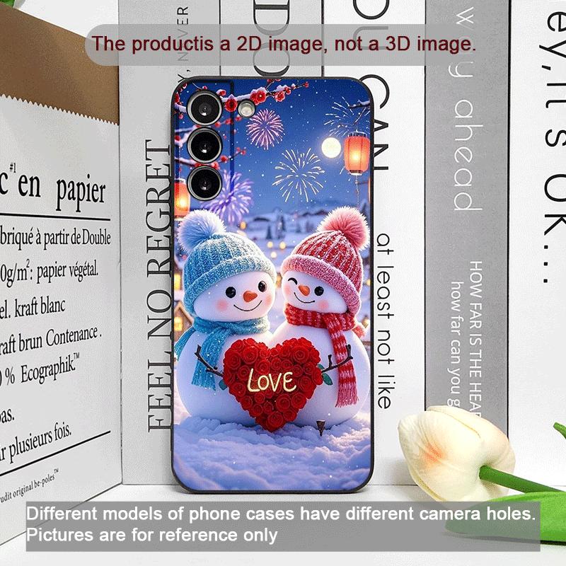 Christmas Winter Cute Snowman Couple Phone Case for Honor Huawei 200 Lite 100 400 PRO 80 90 X9 Magic 7 6 Lite 5 Pro Soft Covers