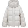 ONLY Women's Hooded Loose-Fit 90% White Duck Down Jacket