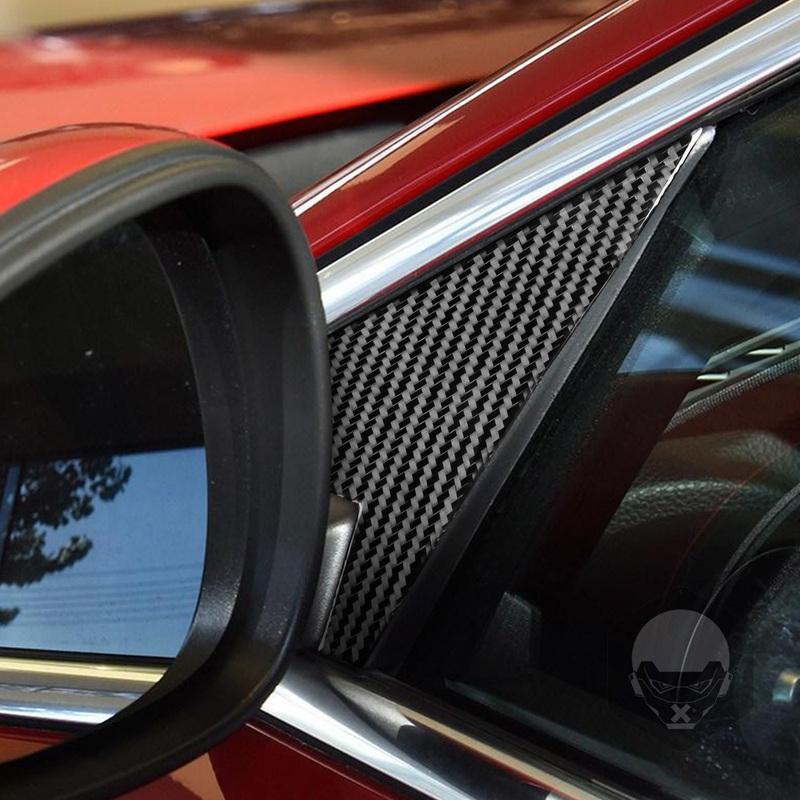 Carbon Fiber Car Accessories A-pillar Side-view Mirror Modified Exterior Trim Cover Soft Sticker For Alfa Romeo Giulia 2017-
