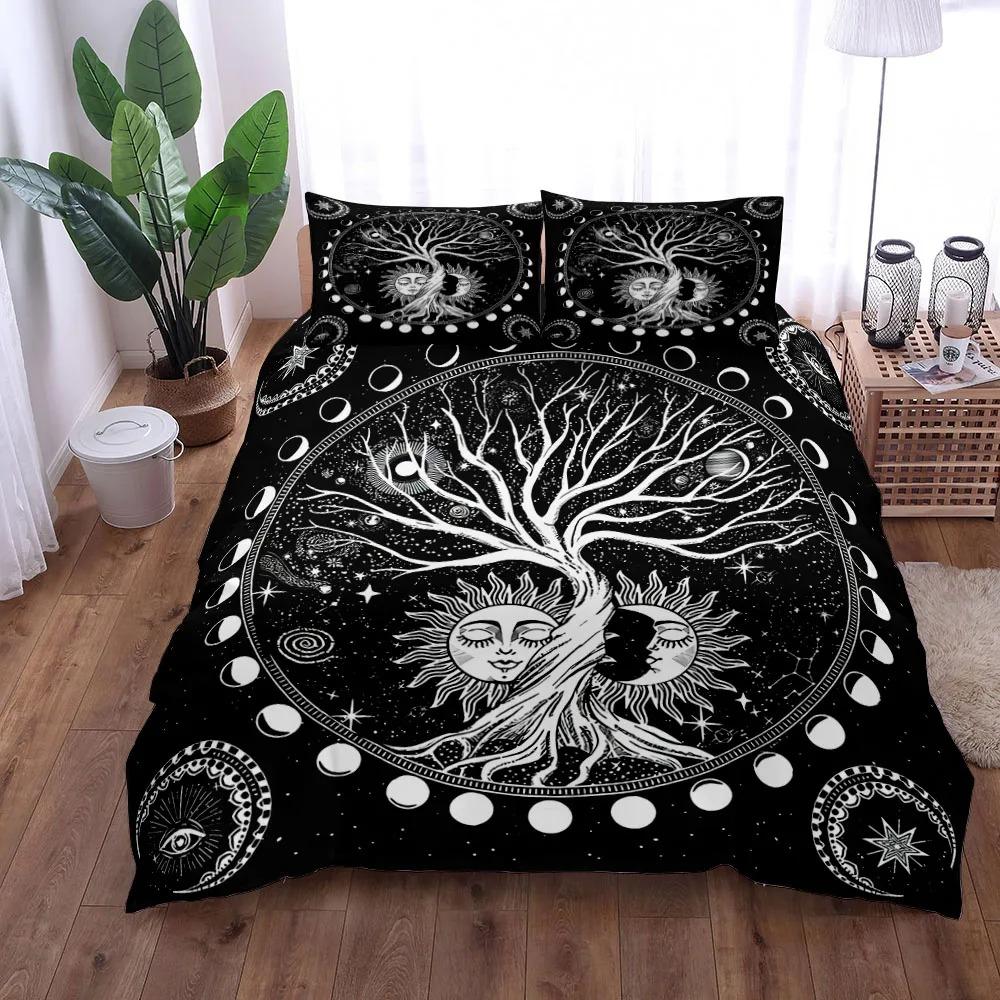 Comforter Yggdrasil Tree Of Life Bedding Set Single Twin Full Queen King Size Polyester Bedroom Aldult Kids Set